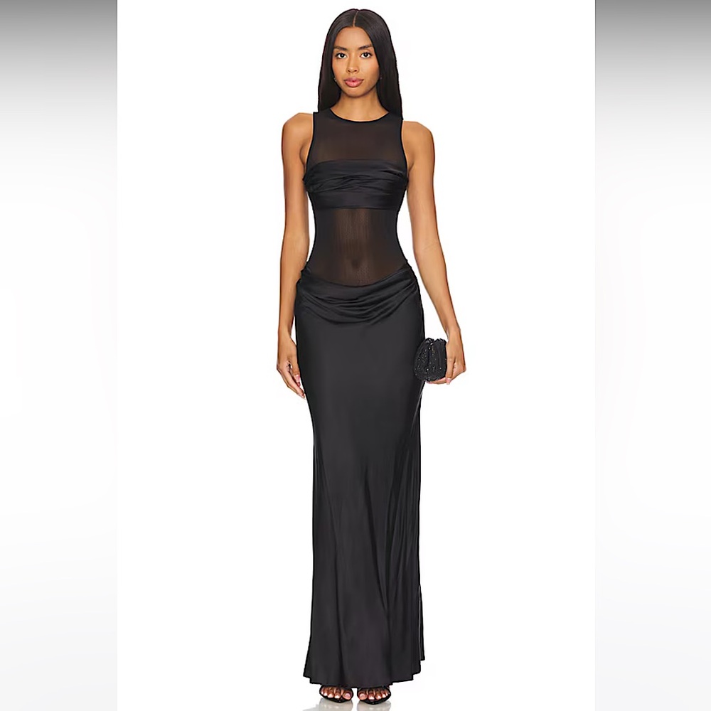NWT! NBD Fiza Maxi Dress in Black